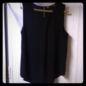 Sleeveless black blouse